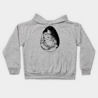 Pregnant Woman Kids Hoodie